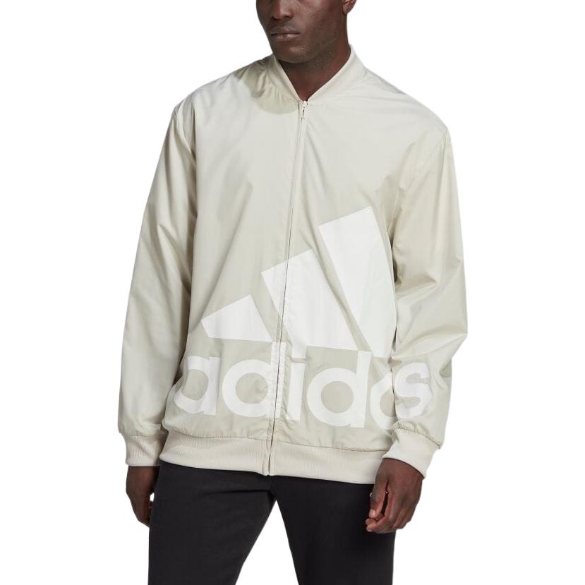 adidas AEROREADY Essentials Giant Logo Woven Windbreaker Jacket 'Aluminium' HL6922