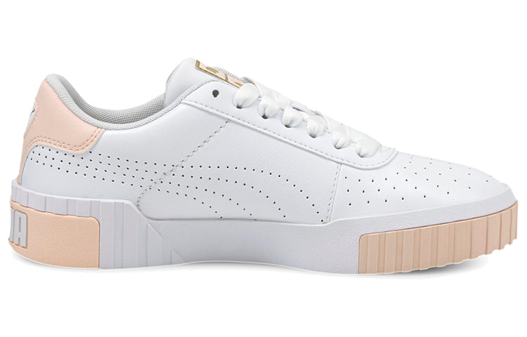 (WMNS) PUMA Cali Perforated Casual Board Shoes White/Pink 375047-02
