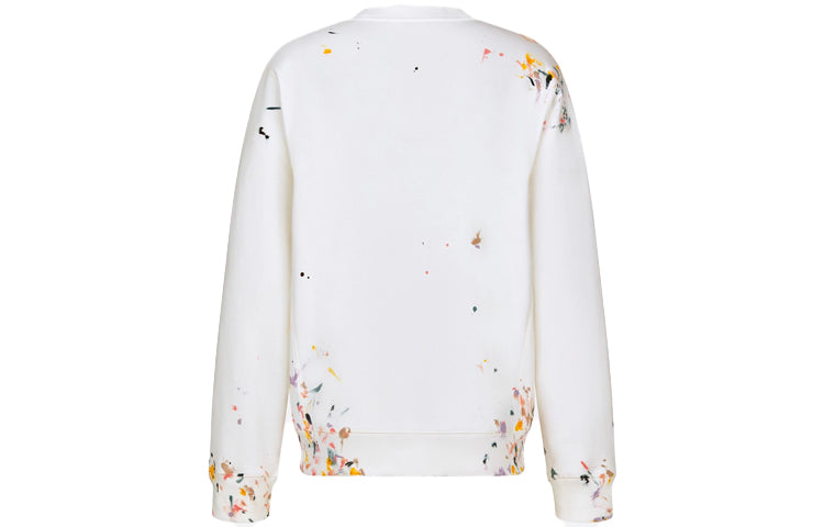 DIOR SS21 Painting Print Logo Oversized Sweater For Men Grey 183J687A0531-C089