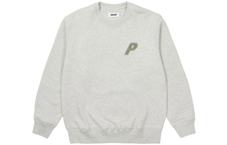 PALACE Unisex Logo Round-neck Sweatshirt Grey P20CS007