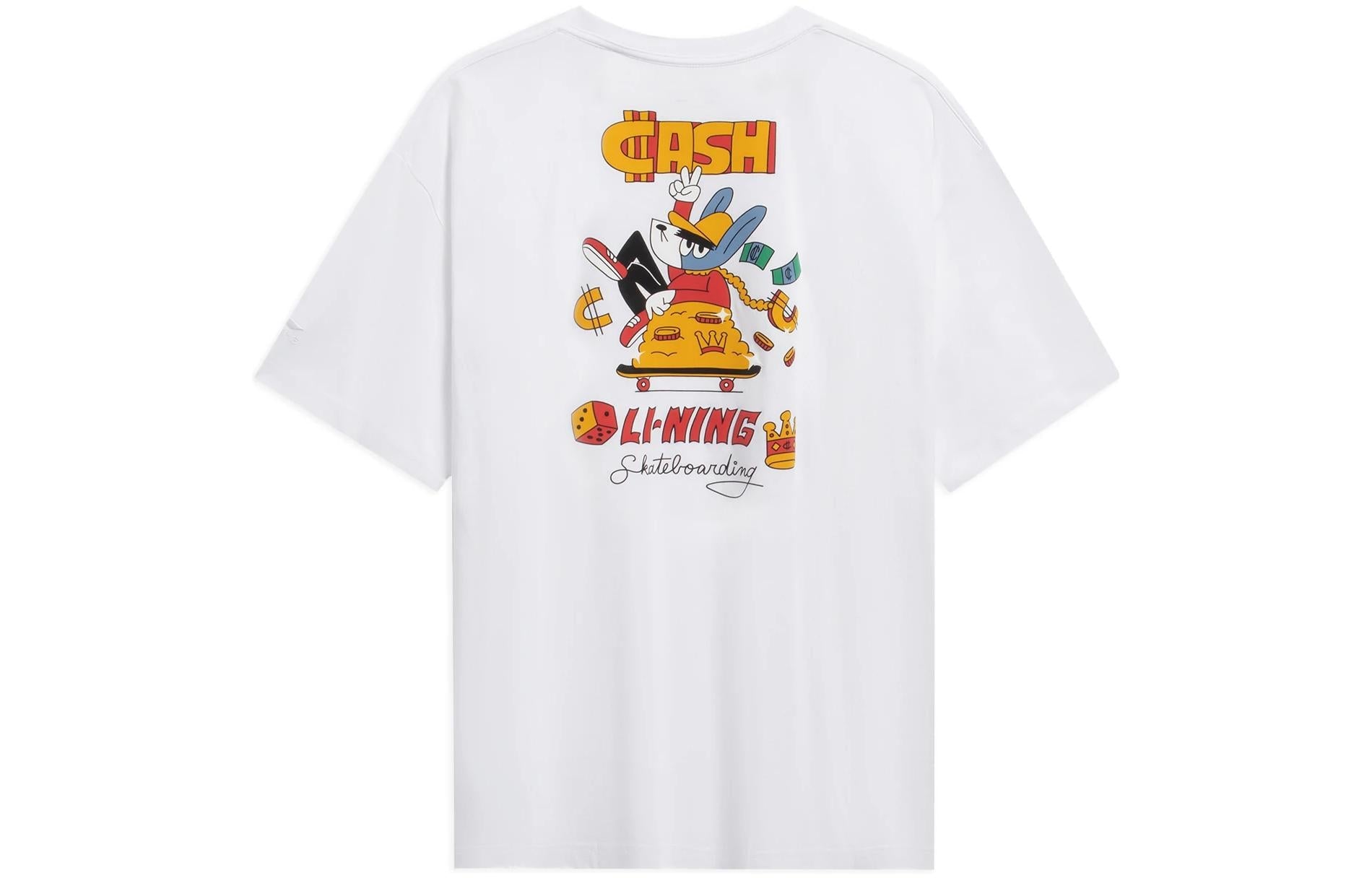Li-Ning x Pablo Ientile Cartoon Graphic T-shirt 'White' AHST027-4