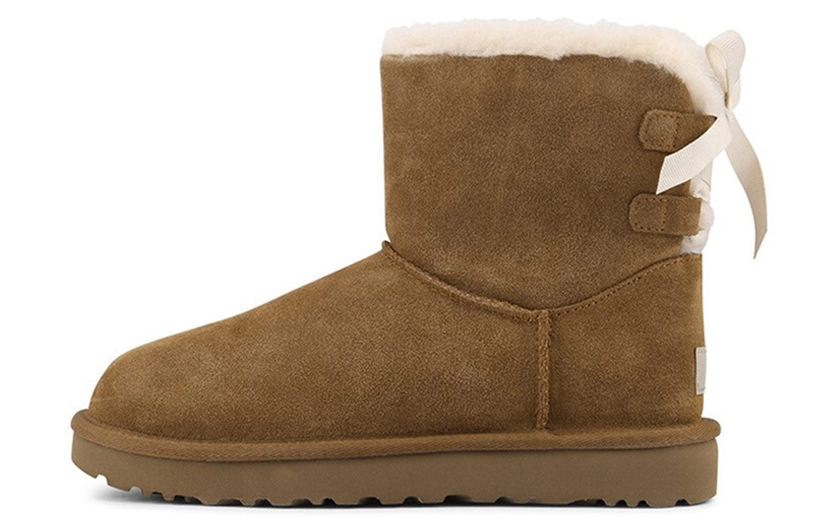 (WMNS) UGG Mini Continuity Bow Fleece Lined Brown 1110705-CHE