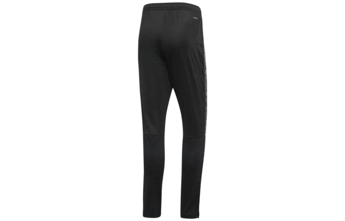 adidas Quick Dry Side Printing Soccer/Football Sports Pants Black FK9004