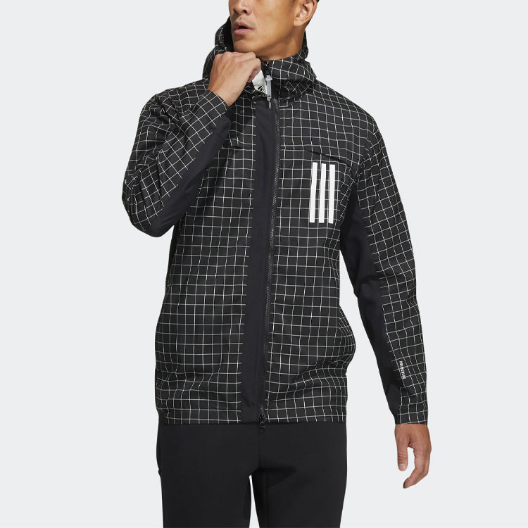 adidas WND Sports Windproof Hooded Jacket Black GL8684