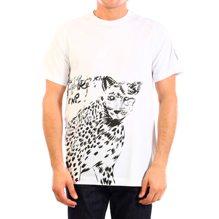 DIOR Leopard Head Cotton Crewneck For Men White 943J662A-0533-089