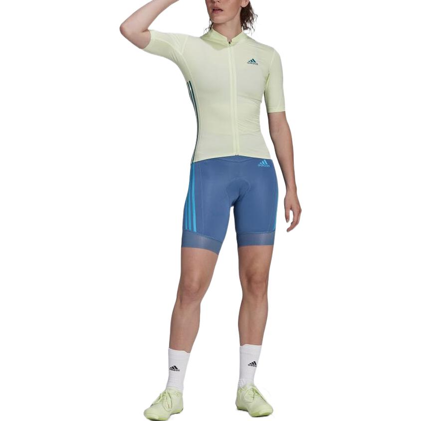 (WMNS) adidas The Short Sleeve Cycling Jersey Asia Sizing 'Green' H65313