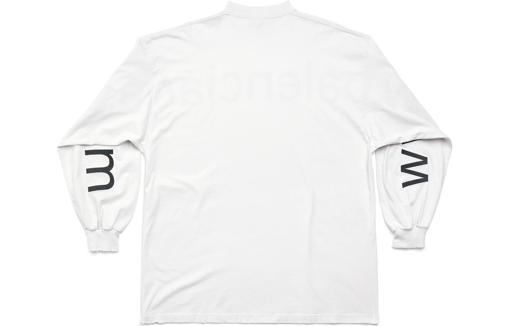 Balenciaga Bal.com Long Sleeve T-shirt Oversized 'White' 739027TOVO19081