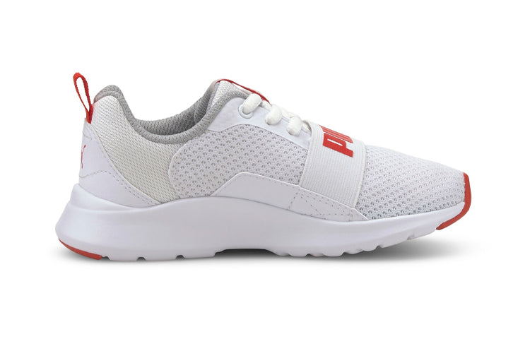 (PS) PUMA Wired SoftFoam Running Shoes White/Red 366903-14