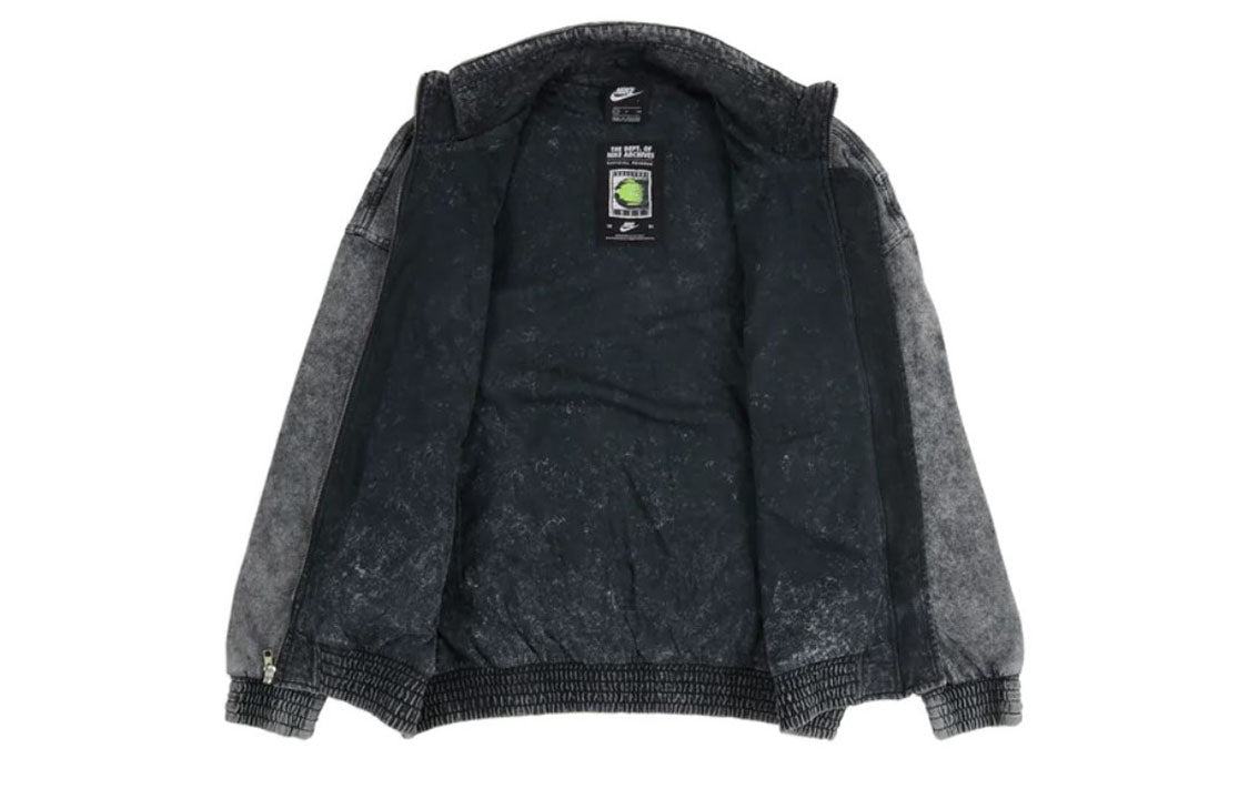 Men's Nike Casual Knit Washed Zipper Sports Grey CV4353-060