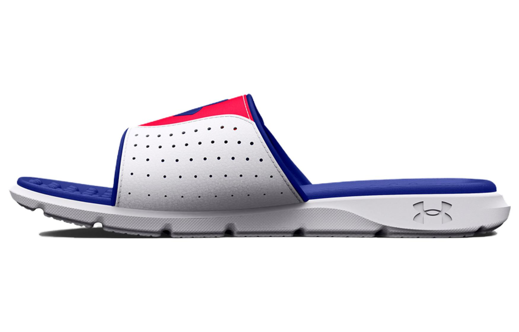 Under Armour UA Ignite VI TX Slides 'White Blue Red' 3026925-600