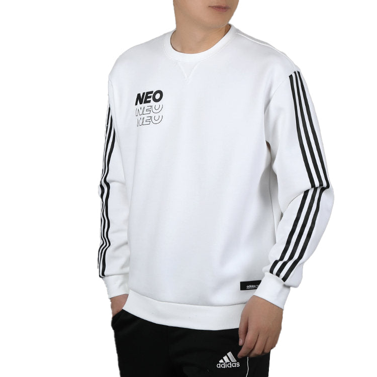 Men's adidas neo Round Neck Sports White FN6541