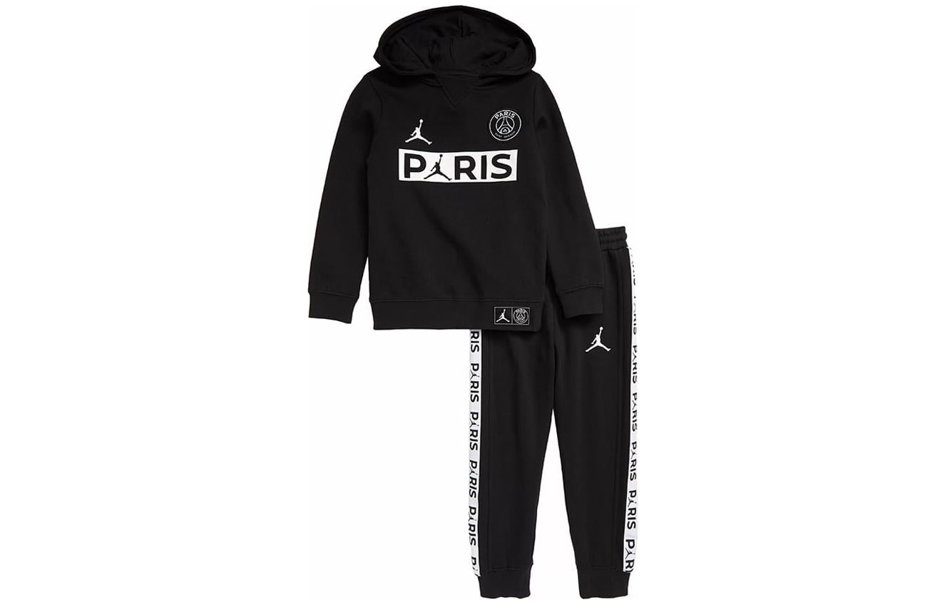 (GS) Air Jordan X PSG Kinder Jumpman Fleece Pullover Set 'Black' 856656-023