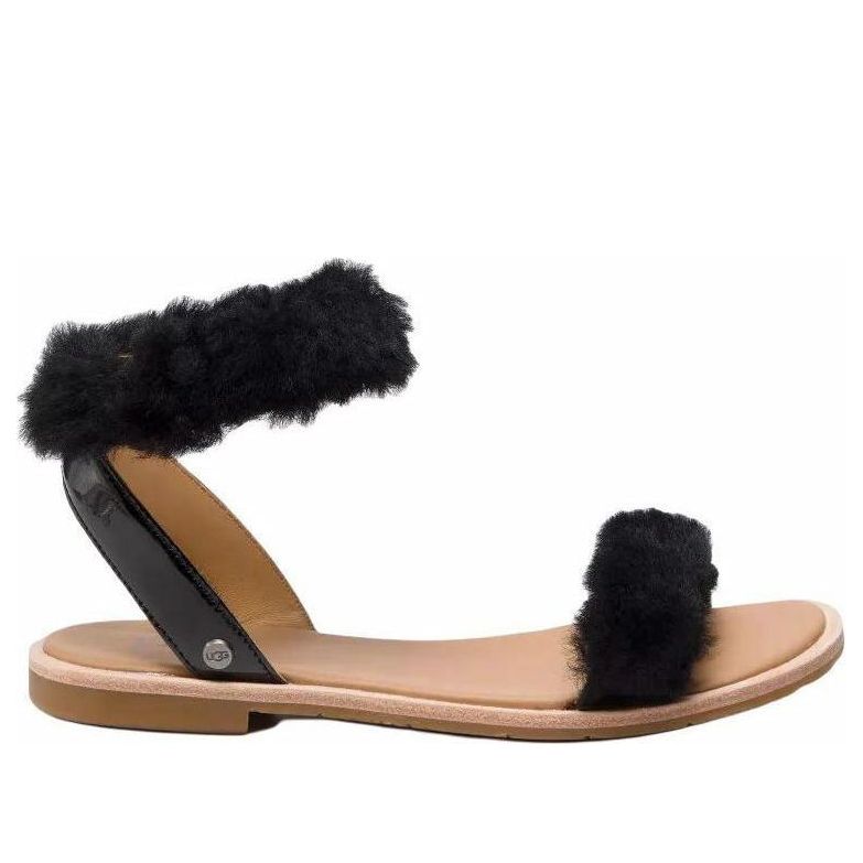 (WMNS) UGG Fluff Springs Sandal 'Black' 1101438-BLK