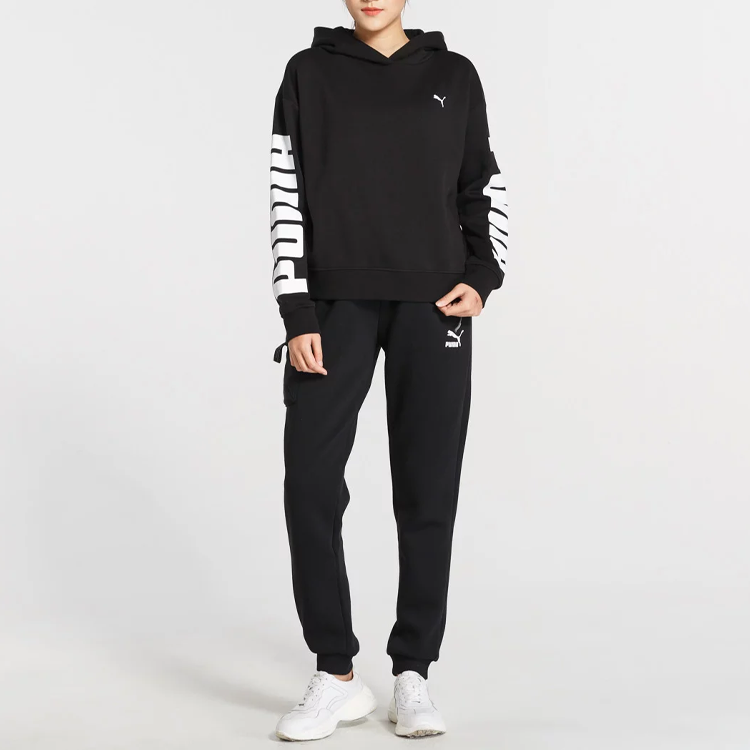 (WMNS) PUMA Rebel Full Zip Hoodie 'Black' 581629-01
