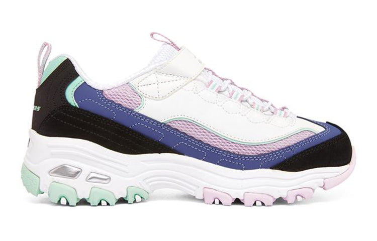(GS) Skechers D'Lites 'White Blue Pink' 302536L-WLVB