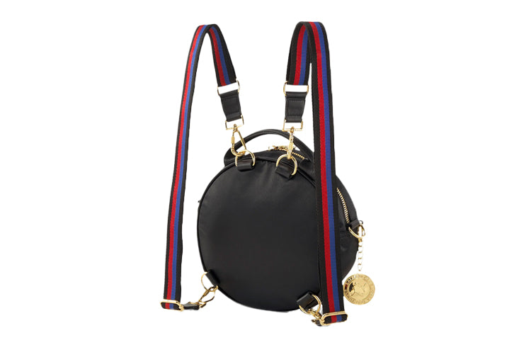 (WMNS) PUMA x Balmain Round Backpack Shoulder Body Bag 'Black Gold' 077127-01