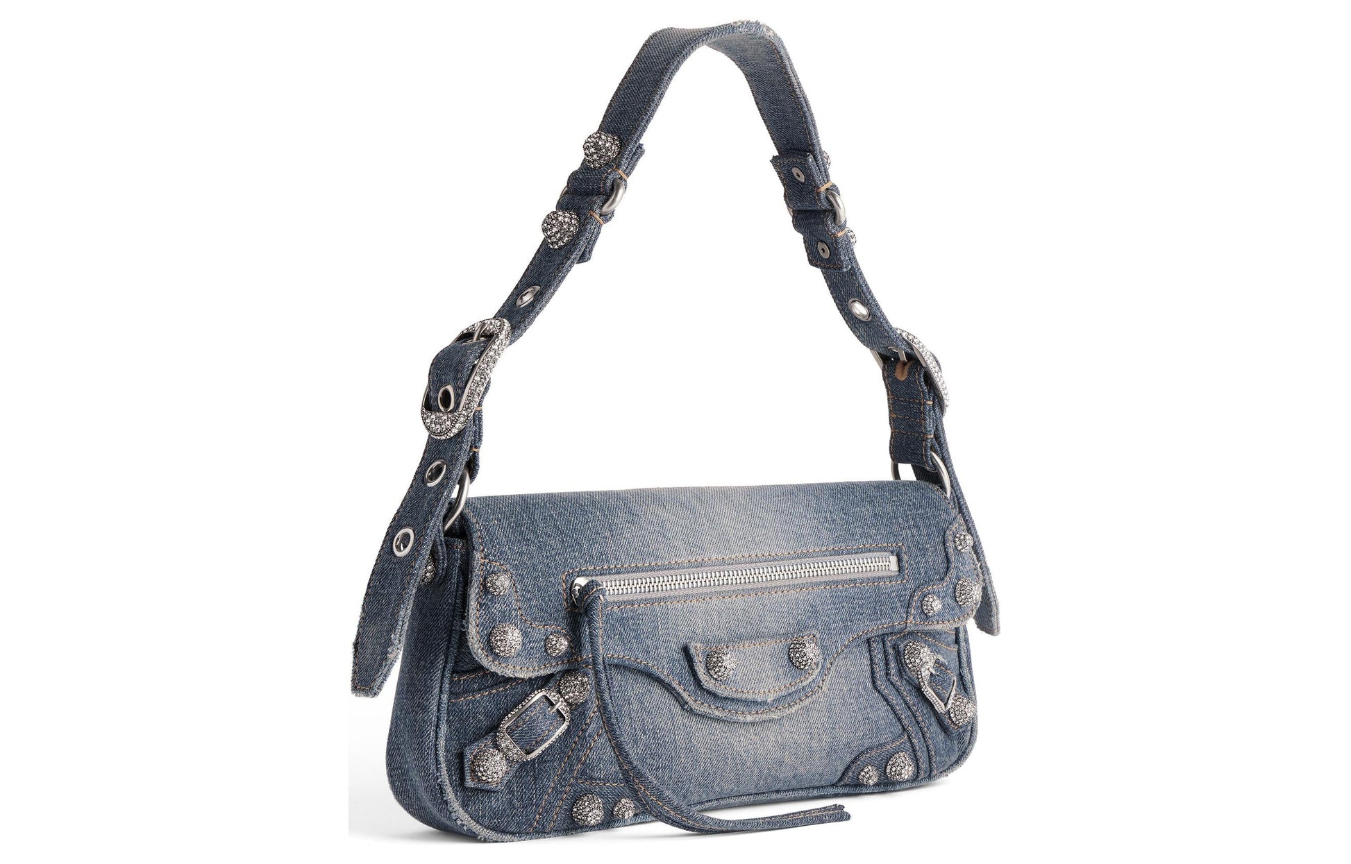 (WMNS) Balenciaga Le Cagole Small Sling Bag Denim 'Blue' 7716402109U4715