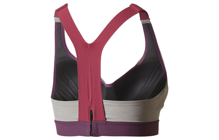 (WMNS) adidas Stronger For It Racer Bra Asia Sizing 'Grey Red' BR0483