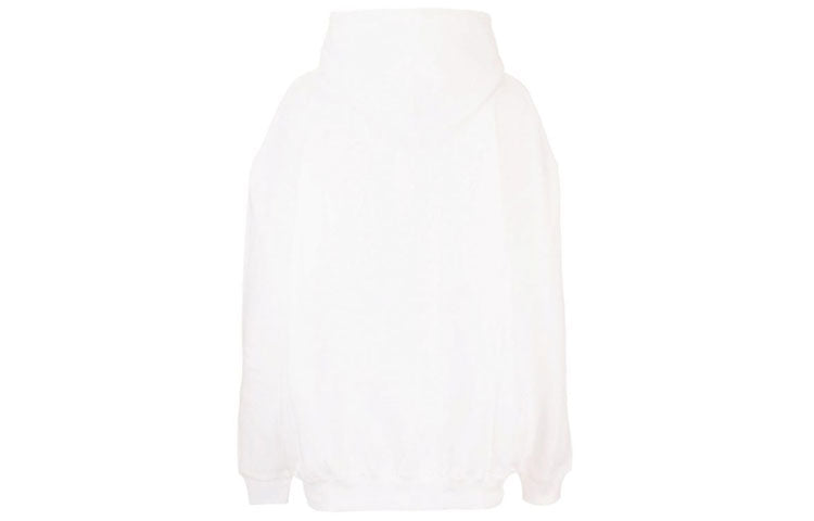 (WMNS) Balenciaga Printing Cotton Hoodie White 578135TJVD79000