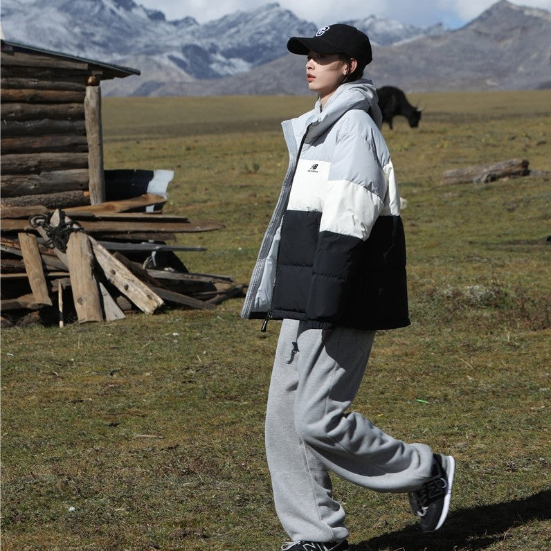 New Balance Warm Down Jacket Asia Sizing 'Black White Grey' 5PC44283-GR
