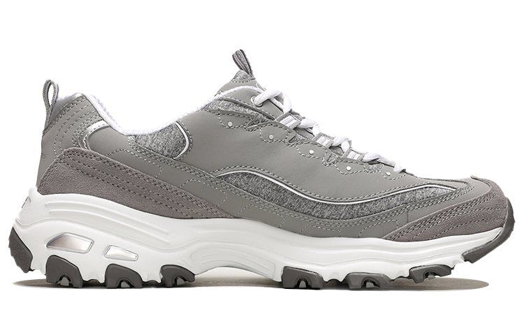 (WMNS) Skechers D'Lites Low-Top Running Shoes Grey 11936-GYW