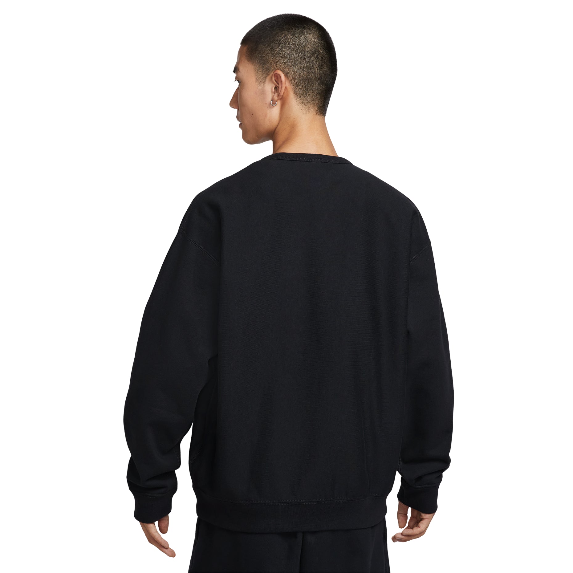 Nike Solo Swoosh Plush Crew Neck Top 'Black' HV1087-010