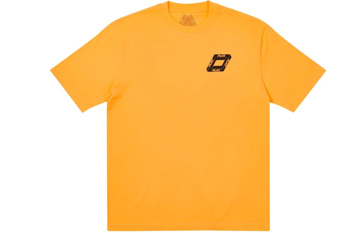 PALACE Dodgy But Lush Orange Back Pattern Logo Printing Short Sleeve Unisex Yellow P20TS176