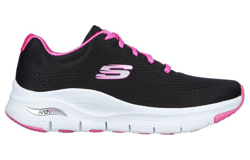 (WMNS) Skechers Arch Fit Shoes 'Black Pink' 149057-BKFS