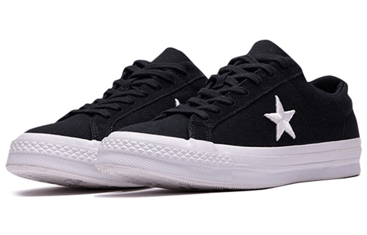 Converse One Star Wear-resistant Non-Slip Low Tops Shoe Black White 160600C