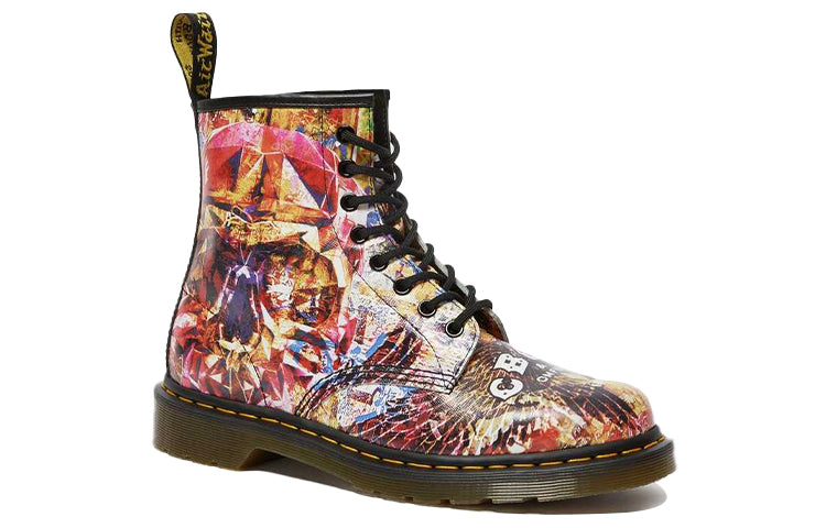 Dr. Martens x CBCG 1460 8-eye Ankle Boat Printed Leather Lace Up Boots Multi-color 25918102