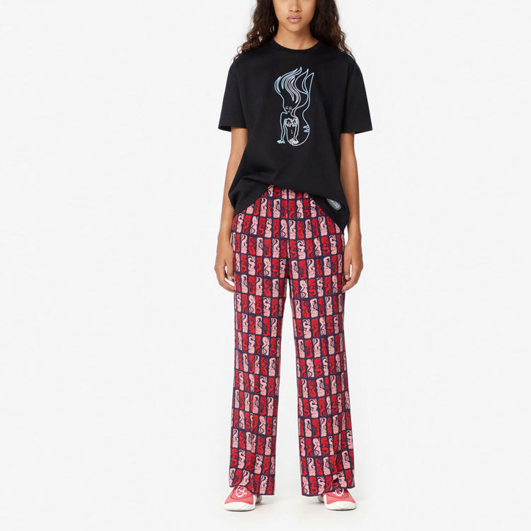 KENZO Pattern Round Neck Short Sleeve Black FA52TS956939-99