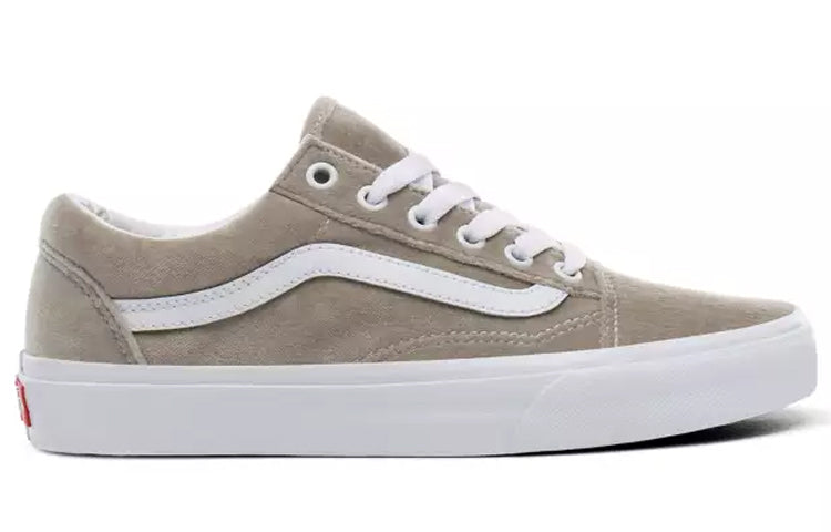 Vans Velvet Old Skool Shoes Beige 'Gray White' VN0A4BV5TCH