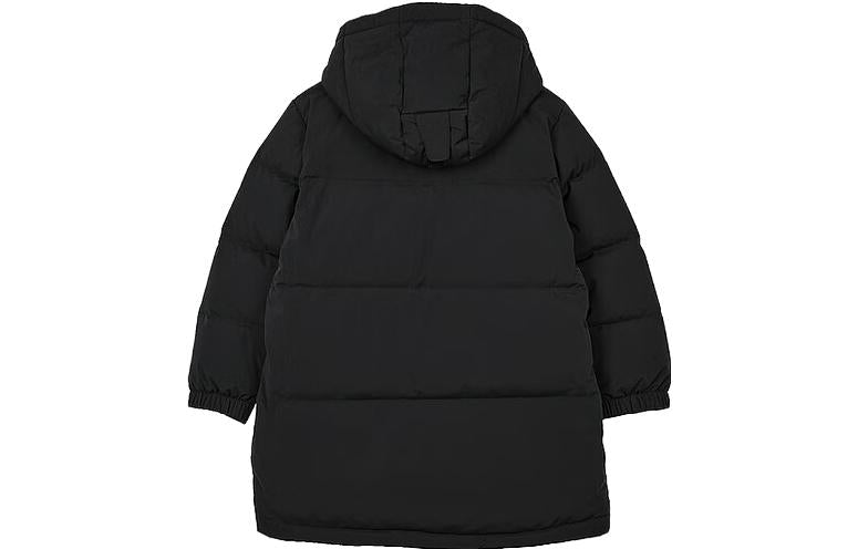 (GS) Skechers Basic Letter Woven Down Jacket 'Black White' P423B012-0018