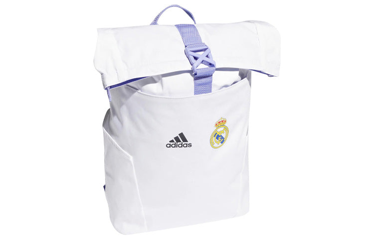 adidas Real Madrid Printing Large Capacity Backpack Unisex White / Purple H59679