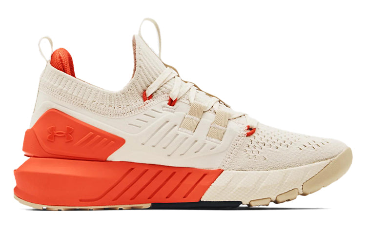 (WMNS) Under Armour Project Rock 3 'Summit White Rogue Orange' 3023005-111