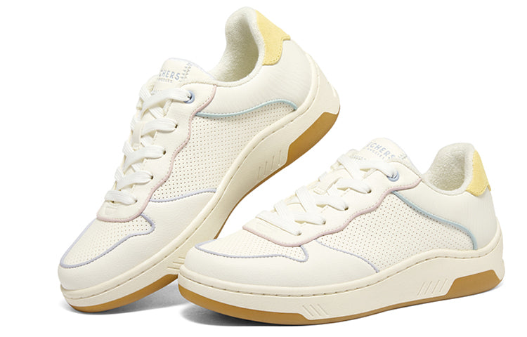 (WMNS) Skechers Upbeats 'White Yellow Blue' 155606-WMLT
