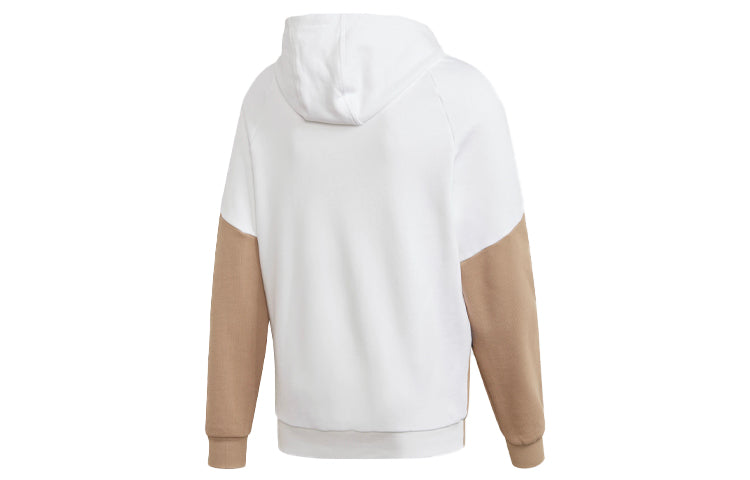adidas originals Large logo Printing Colorblock Sports hooded Jacket White GE6225