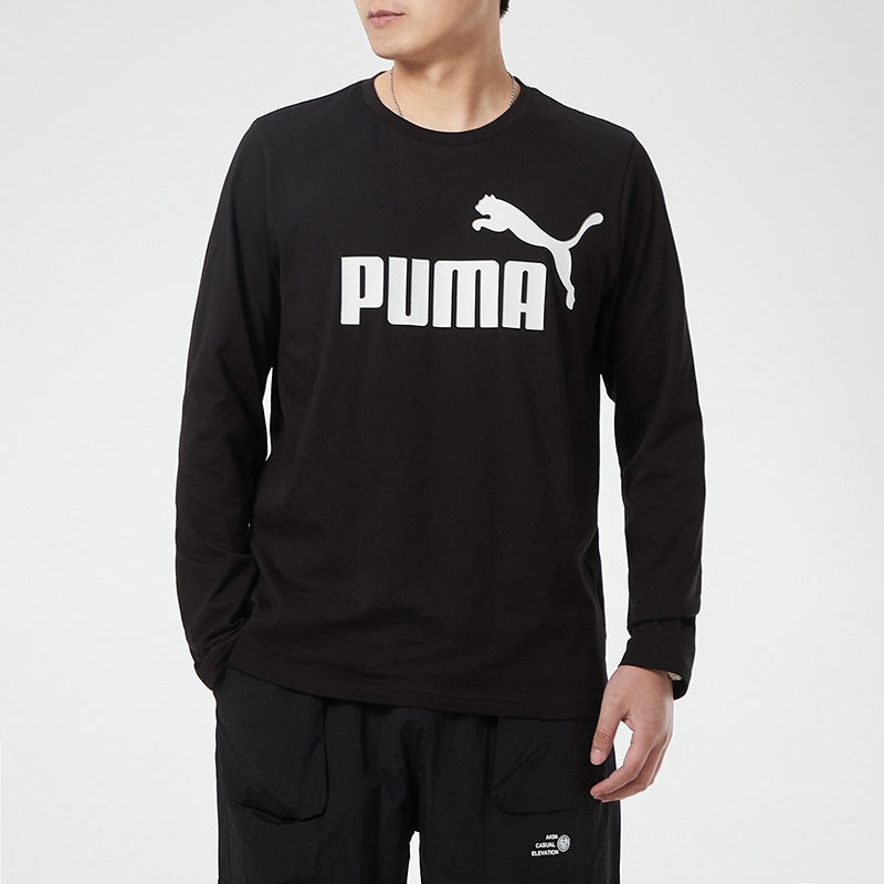PUMA Big Logo Fleece Crew Neck Sweater 'Black' 532561-01