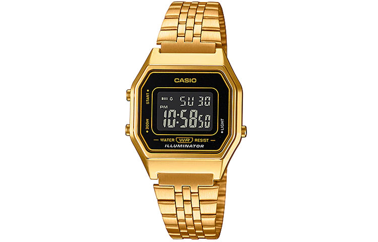 CASIO Waterproof Quartz Unisex Mens Gold Digital LA680WGA-1B