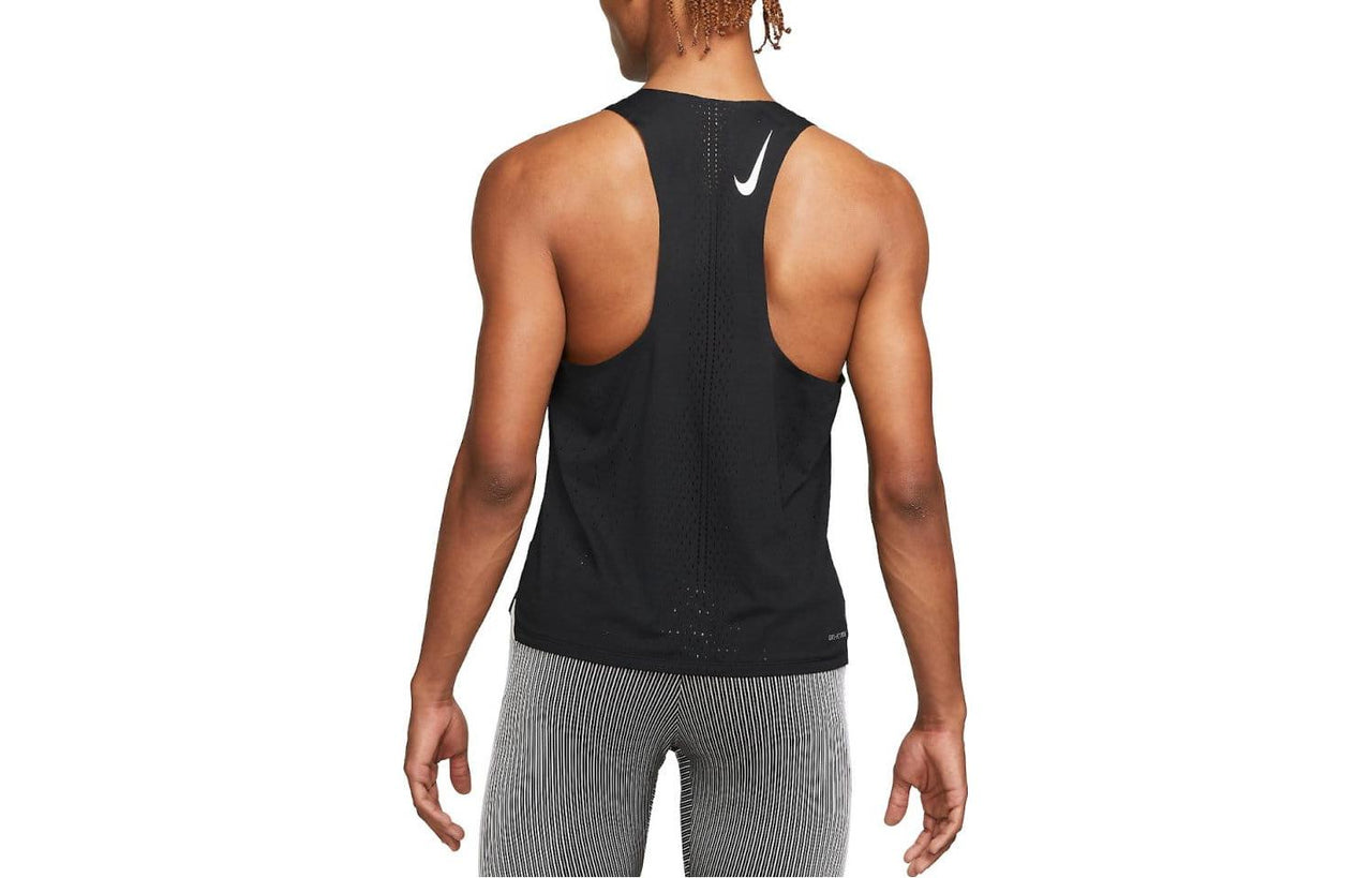 Men's Nike Dri-FIT Solid Color Logo Printing Sports Vest Black AT3395-011