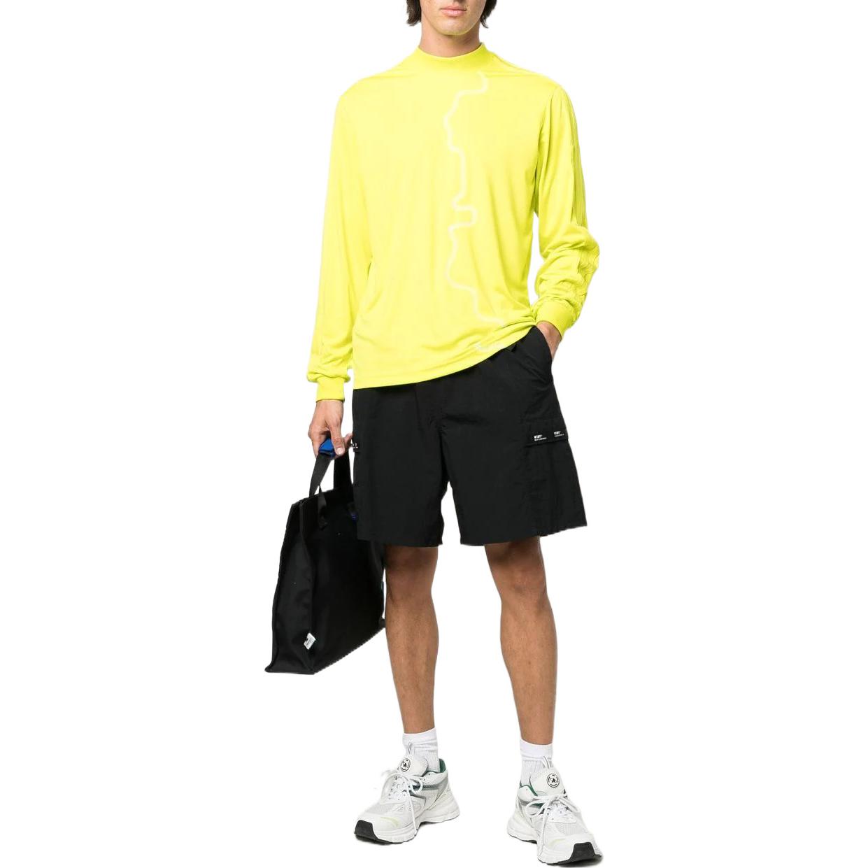 Men's adidas Abstract Pattern Printing Stripe Long Sleeves Yellow H58036