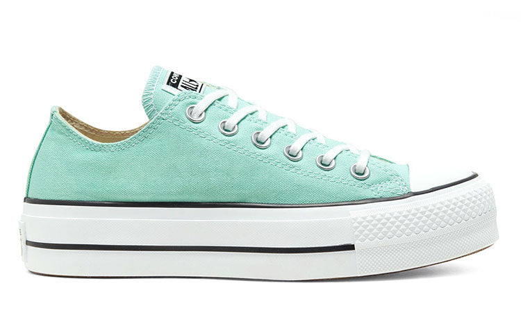 (WMNS) Converse Seasonal Color Platform Chuck Taylor All Star Thick Sole Peppermint Green Sneakers 'Green White' 566758C