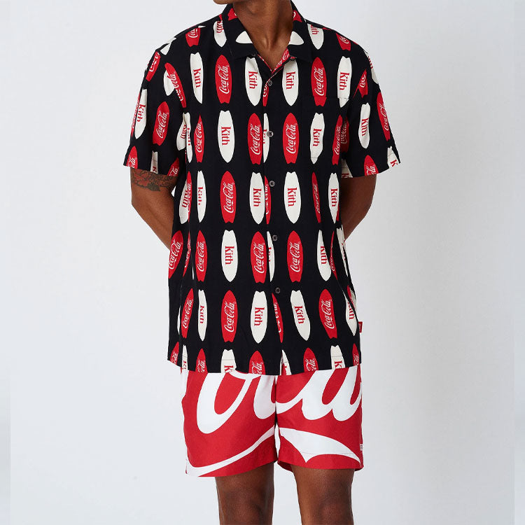 KITH x Coca-Cola Surf Camp Collar Shirt 'Black' KH-005