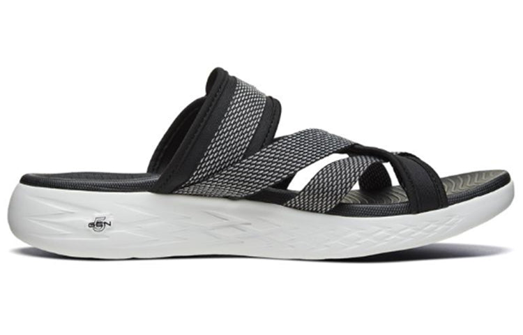 Skechers On-The-Go 600 Sandals Black/White 55361-BKW