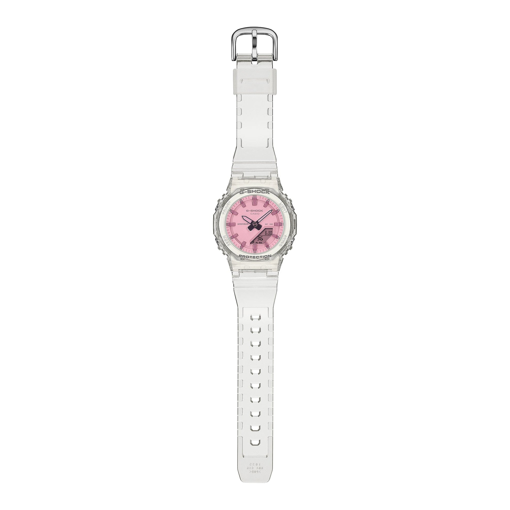 (WMNS) CASIO G-Shock GMA-P2100 Series Analog-Digital 'White Pink' GMA-P2100SR-7A