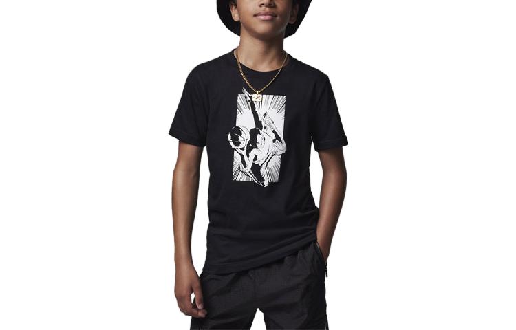 (GS) Air Jordan Burst T-Shirt 'Black' 95C530-023