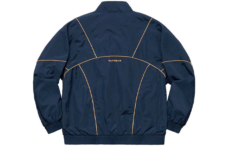 Supreme SS19 Piping Track Jacket Zipper Unisex Dark Blue SUP-SS19-091