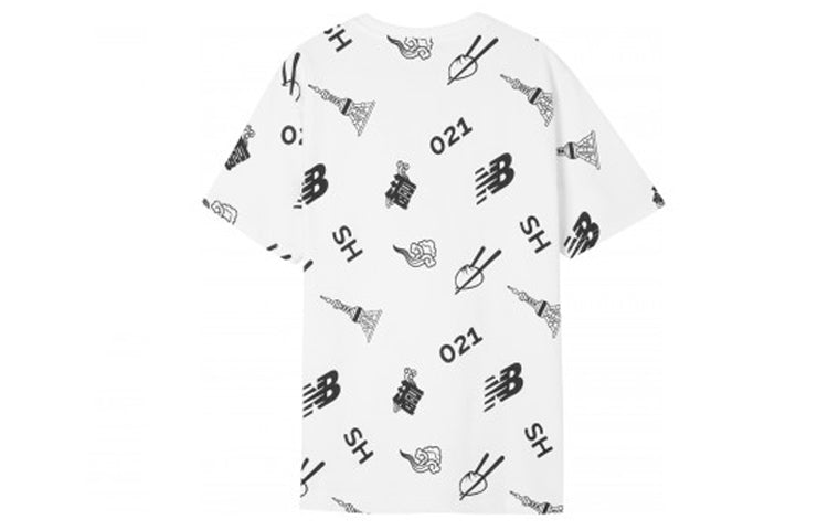 New Balance Unisex Printing Round-neck White AMT02372-WT
