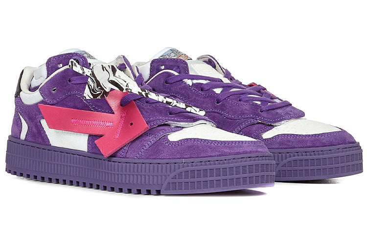Off-White Floating Arrow Low-Top Sneakers 'Purple Pink White' OMIA151F21LEA0013532