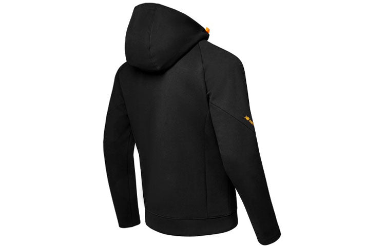 New Balance Tech Fleece Full-Zip Hooded Jacket Asia Sizing 'Black Orange' AMJ11329-BK